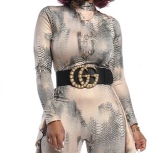 NWOT Snakeskin Jumpsuit/Romper.